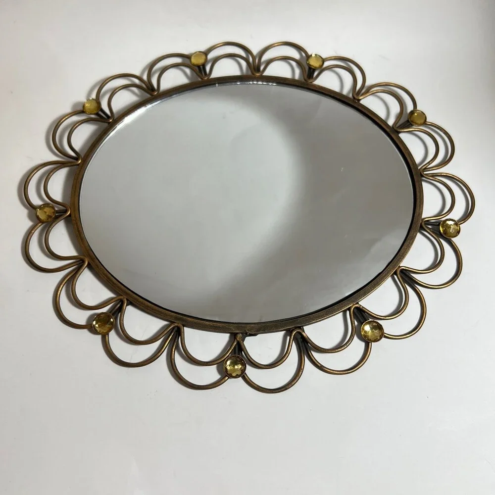 New View Gifts & Accessories Decorative Oval Scallop Mirror